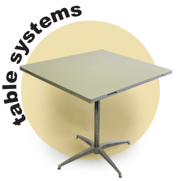 Furniture/Modular Banquet tables systems for banquet halls, convention centers, Catering tables, Rental Tables, Stools and bar tables