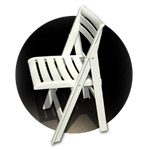 Ispra Folding Chair by Rovergarden: Rovergarden resin folding chairs stacking Ispra