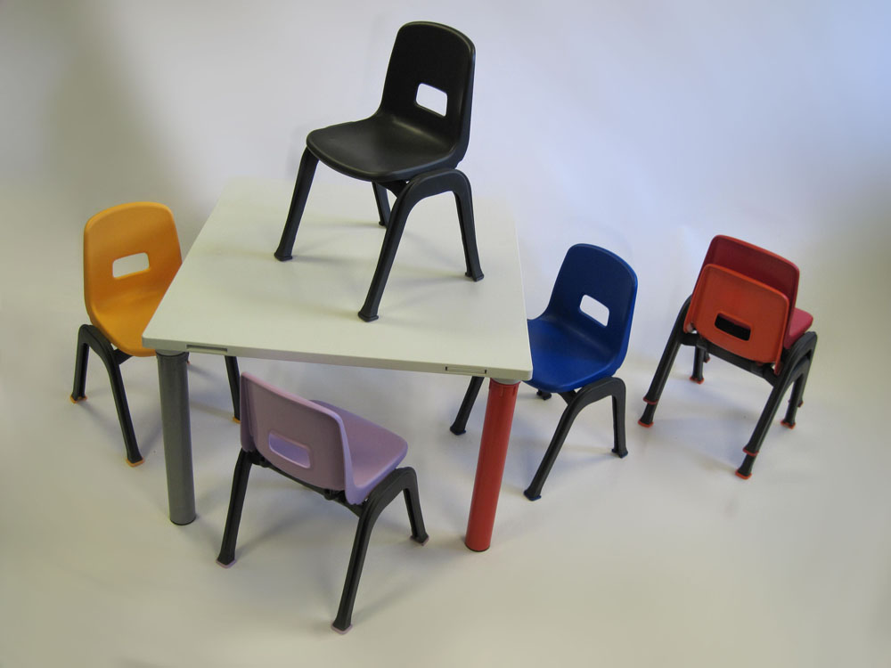 D130 Kids Chairs and Linking Tables for schools and kindergardens