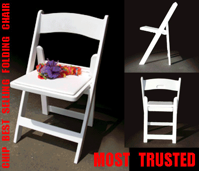CHIP resin folding and stacking chairs