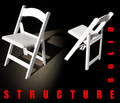 STRUCTURE resin folding and stacking chairs