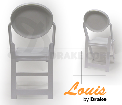 LOUIS: folding and stacking chairs / back detail