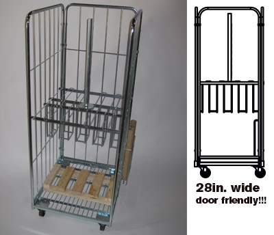 Table cart, fits different sizes of tables-door friendly