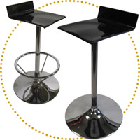 DSN Elle 30in. H Stool Conference Style (chrome trumpet base)