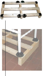 Chiavari shoes: secure chairs to a pallet