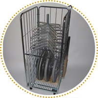 Table cart to store and transport tables